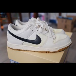 Nike Dunk low white canvas/ black